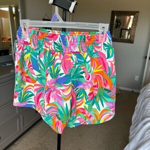 Jess Lea size small Tropical Print Elastic Waist Shorts - Multicolor
